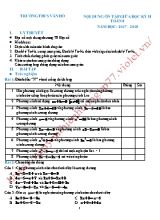 Nội dung ôn tập giữa học kỳ II môn Toán Lơp 8 - Năm học 2017-2018 - Trường THCS Vân Hồ